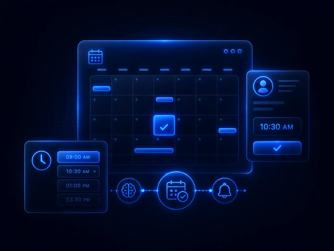 AI Booking Worker calendar example